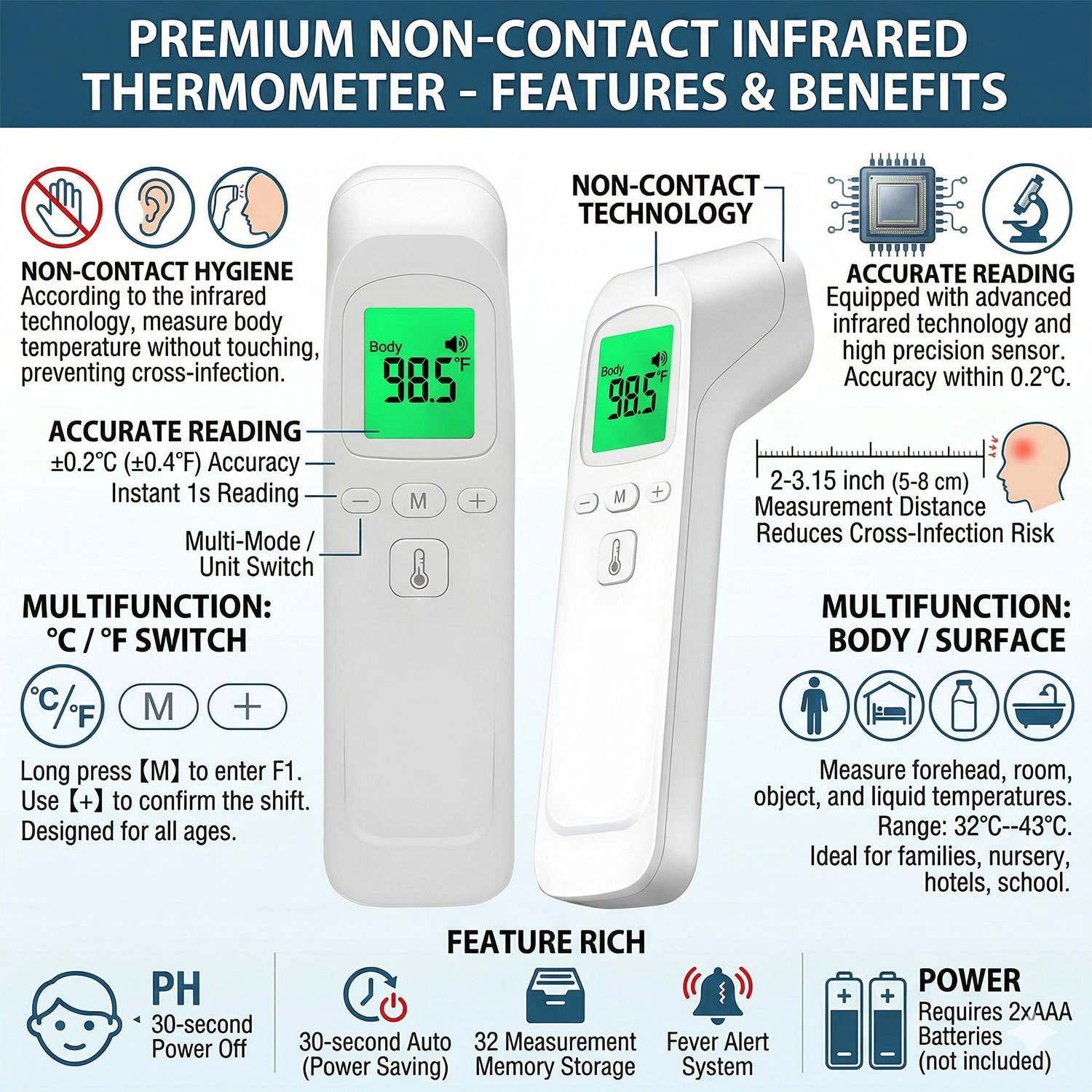 Non Contact Infrared Forehead  - đánh giá và giá Pulse Oximeter
