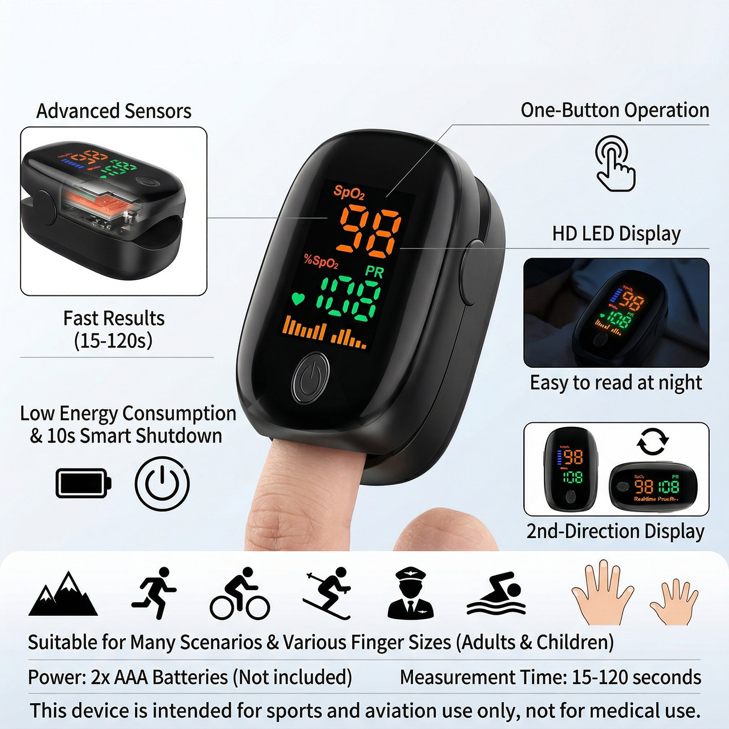 Non Contact Infrared Forehead  - đánh giá và giá Pulse Oximeter