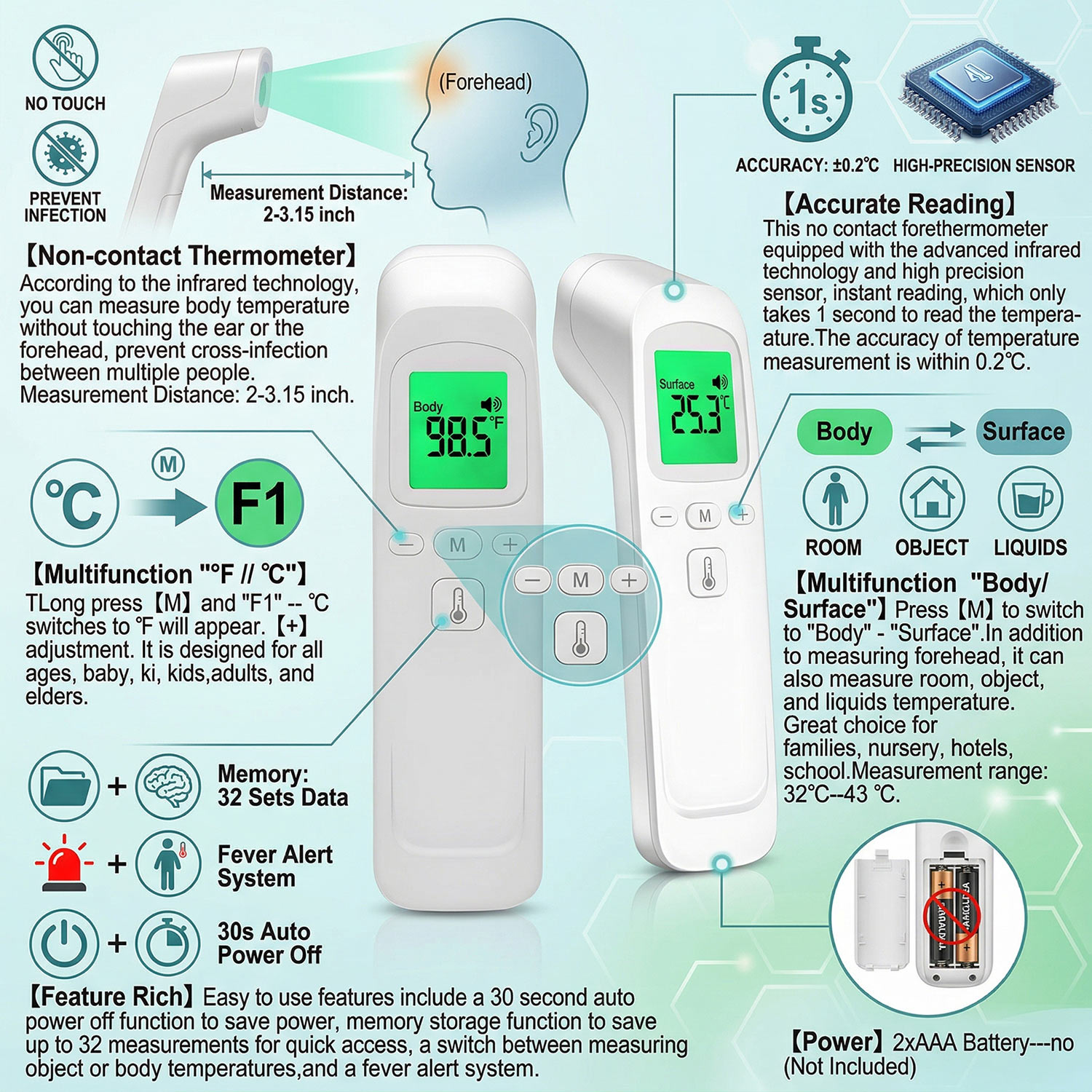 Digital Forehead Thermometer E - đánh giá và giá Pulse Oximeter